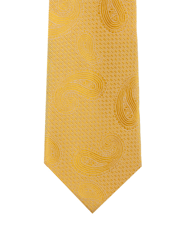 Knightsbridge Extra Long Paisley Tie (yellow)