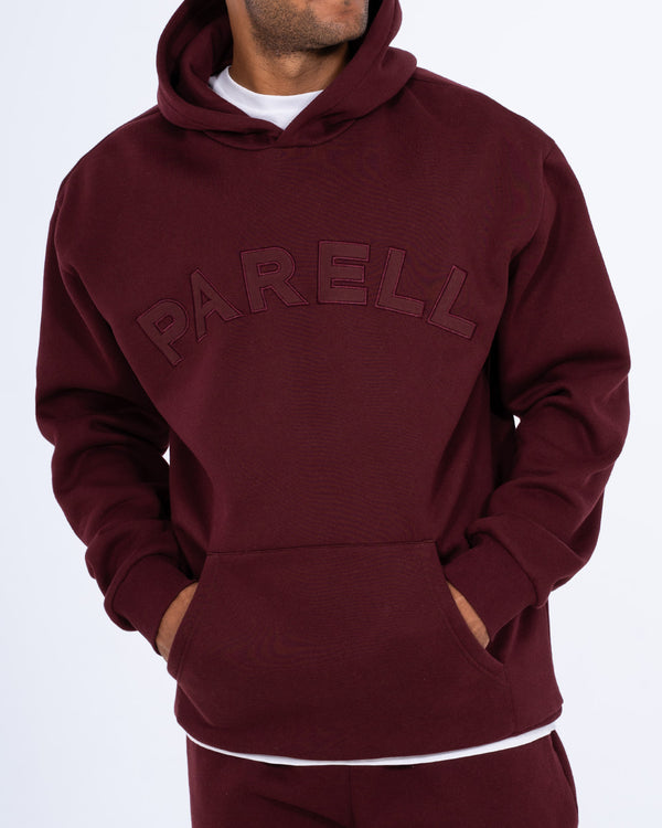 Parell Forge Tall Oversized Hoodie (burgundy)