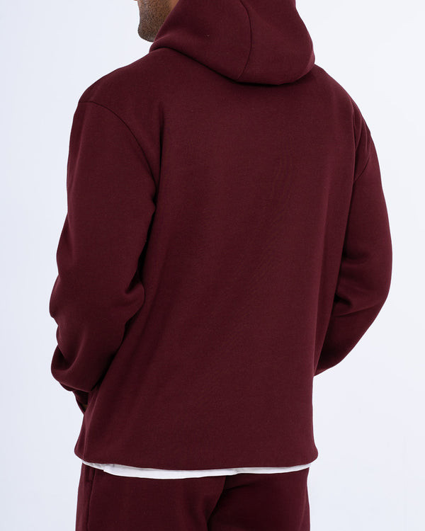 Parell Forge Tall Oversized Hoodie (burgundy)