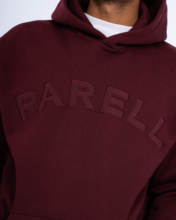 Parell Forge Tall Oversized Hoodie (burgundy)