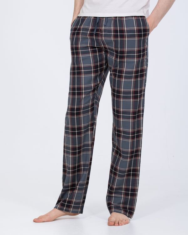 2t Wren Tall Pyjama Bottoms (blue/burgundy check)