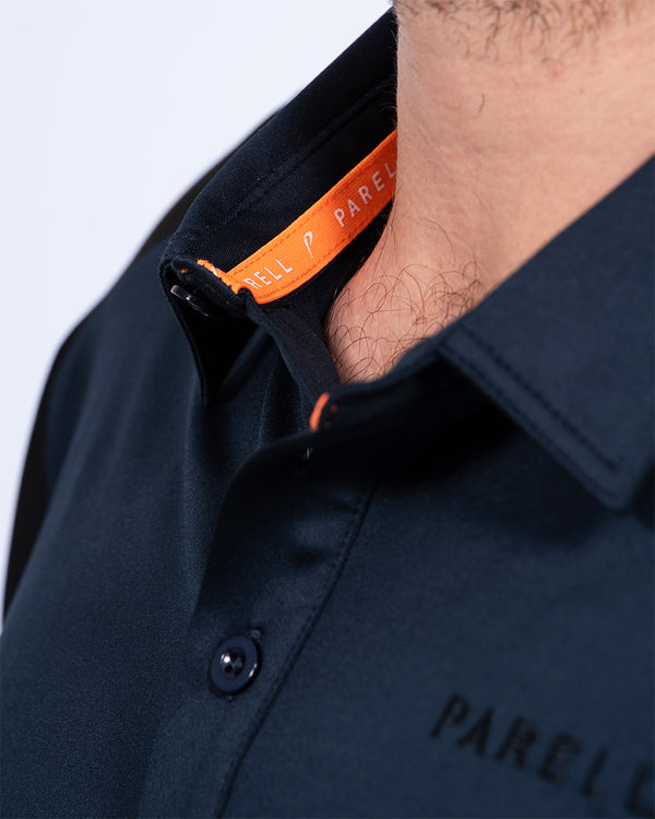 Parell Active Tall Colour Block Golf Polo Shirt (navy)