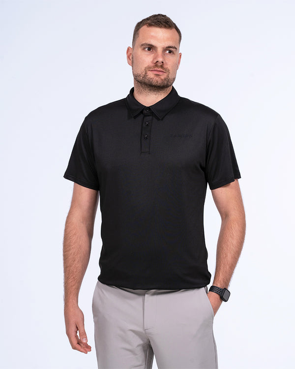 Parell Active Tall Golf Polo Shirt (black)