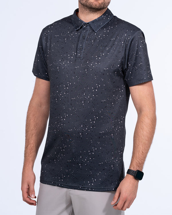 Parell Active Tall Polo Shirt (green pattern)