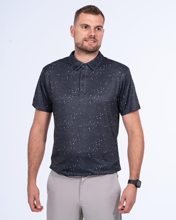 Parell Active Tall Polo Shirt (green pattern)