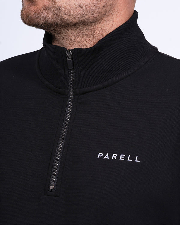 Parell Active Tall Quarter Zip Mid Layer Golf Top (black)