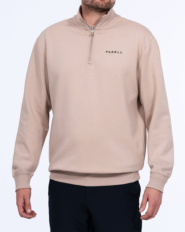 Parell Active Tall Quarter Zip Mid Layer Top (taupe)