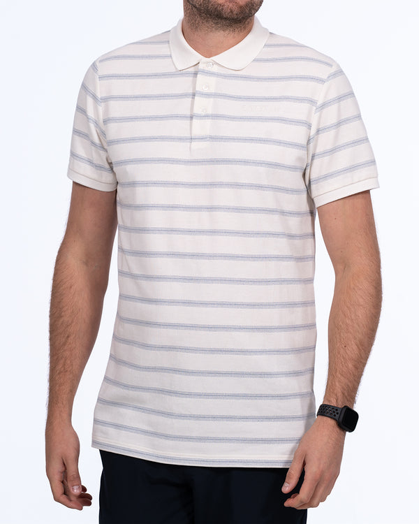 Parell Active Tall Jersey Polo Shirt (white pattern)