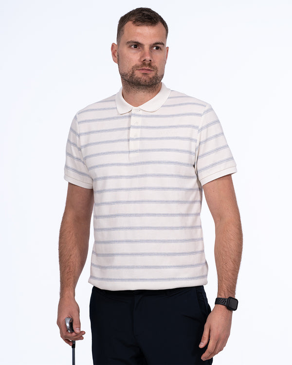 Parell Active Tall Jersey Polo Shirt (white pattern)