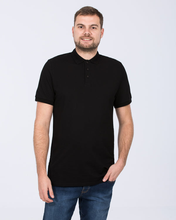 2t Cameron Regular Fit Tall Polo Shirt (black)