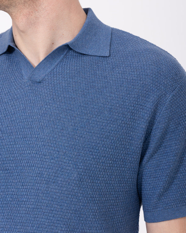 2t Douglas Tall Open Collar Polo (blue)