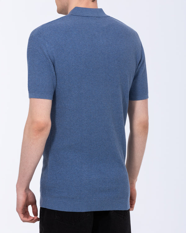 2t Douglas Tall Open Collar Polo (blue)