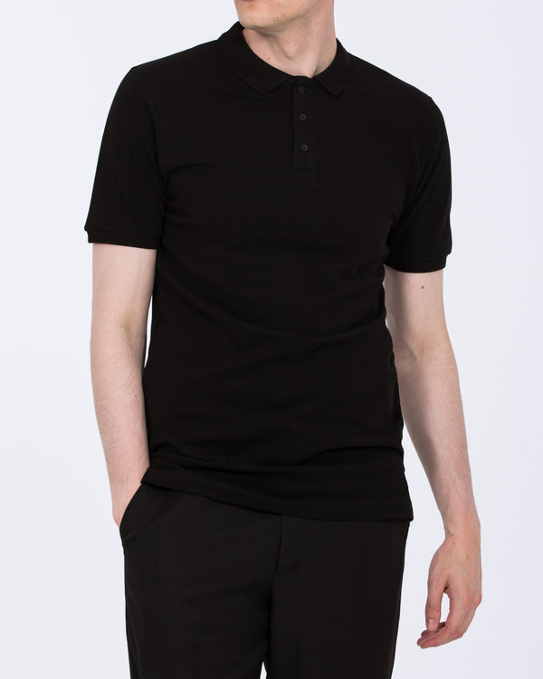 2t Franklin Tall Slim Fit Polo Shirt (black)