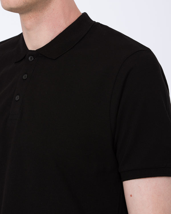2t Lennox Tall Regular Fit Polo Shirt (black)