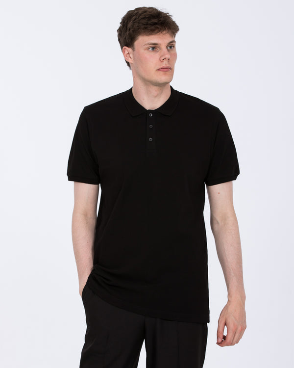 2t Lennox Tall Regular Fit Polo Shirt (black)