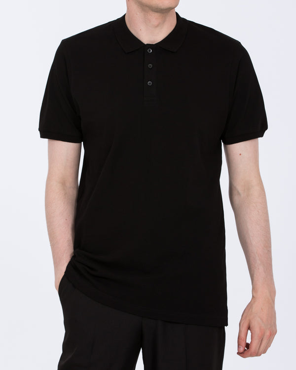 2t Lennox Tall Regular Fit Polo Shirt (black)