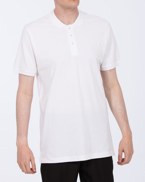 2t Lennox Tall Regular Fit Polo Shirt (white)