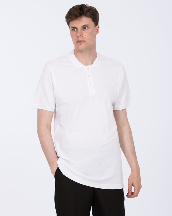 2t Lennox Tall Regular Fit Polo Shirt (white)
