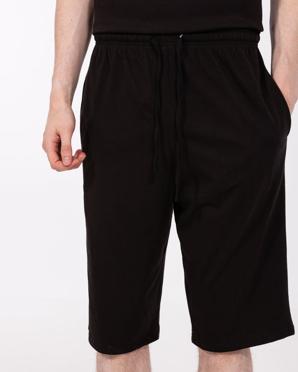 2t Talisman Tall Jersey Pyjama Shorts (black)