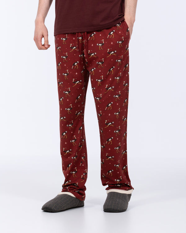 2t Talisman Tall Jersey Pyjama Bottoms (oxblood ostrich)