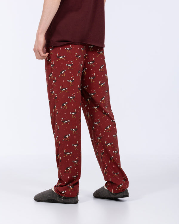 2t Talisman Tall Jersey Pyjama Bottoms (oxblood ostrich)