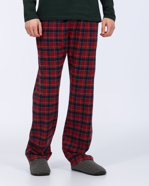 2t Wren Lange Pyjamahose (rot/marine kariert)
