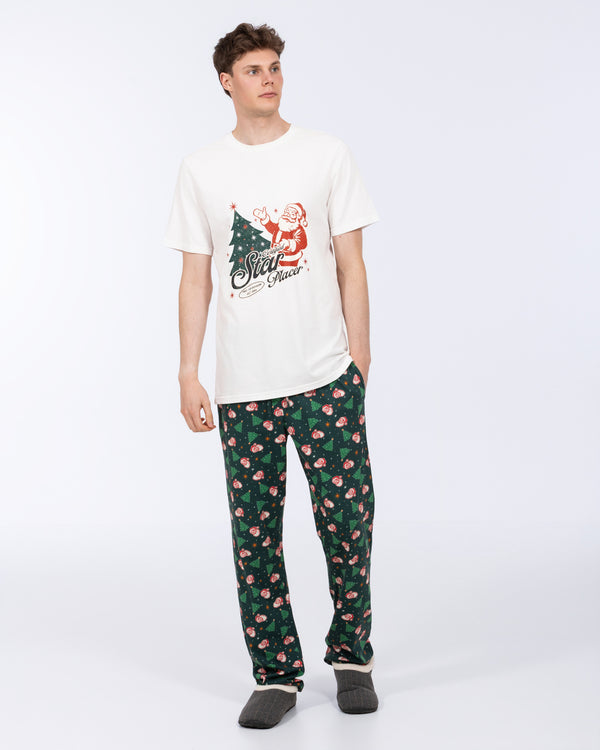 2t Mac Tall Jersey Christmas Pyjama Set (green pattern)