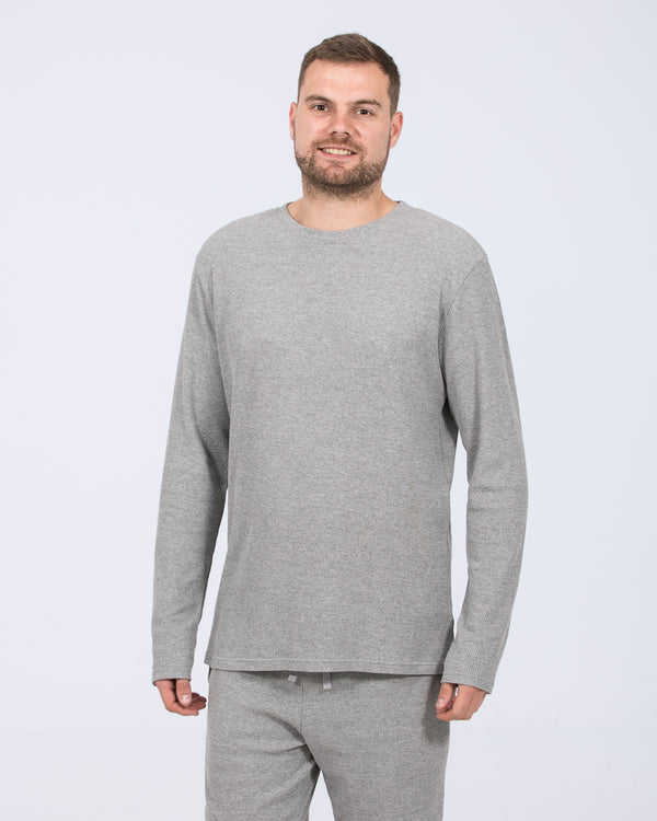 2t Tall Waffle Long Sleeve Pyjama Top (grey)