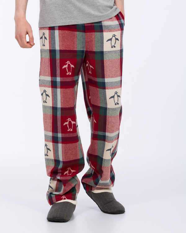 Weihnachtliche Pyjamahose für 2-jährige (Pinguin-Karo)