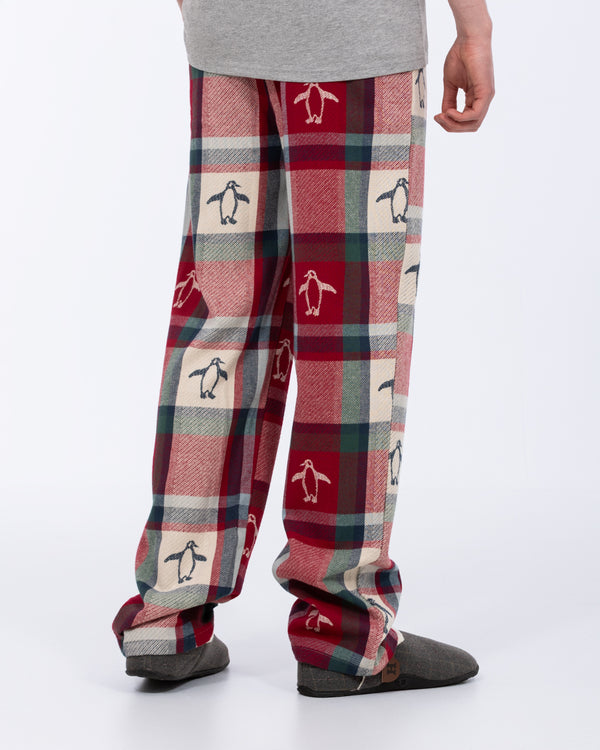 Weihnachtliche Pyjamahose für 2-jährige (Pinguin-Karo)