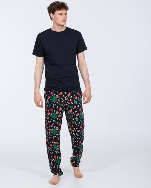 2t Jimmy Tall Mens Christmas Pyjama Set (navy)