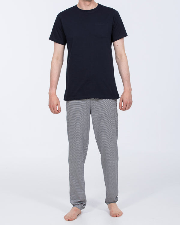2t Jimmy Tall Mens Pyjama Set (navy stripe)