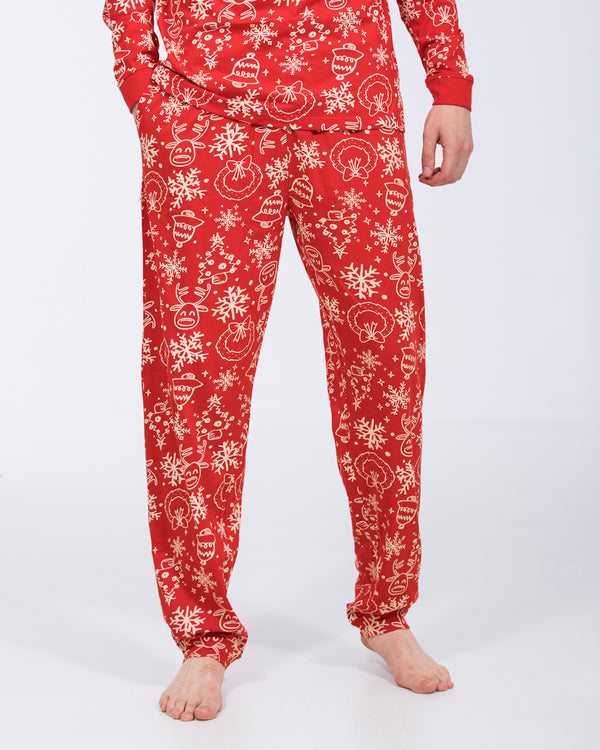 2t Ruben Tall Mens Christmas Pyjama Set (red novelty)