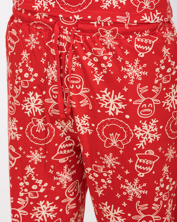 2t Ruben Tall Mens Christmas Pyjama Set (red novelty)