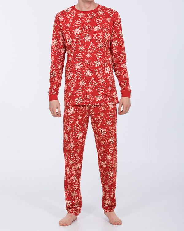 2t Ruben Tall Mens Christmas Pyjama Set (red novelty)