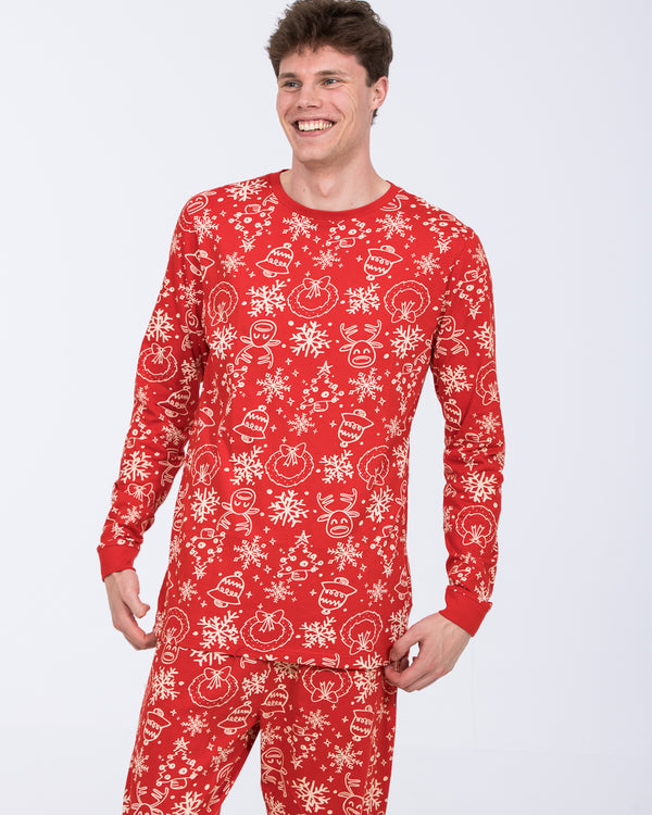 2t Ruben Tall Mens Christmas Pyjama Set (red novelty)