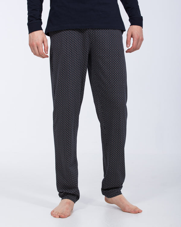 2t Ruben Tall Mens Pyjama Set (burgundy geometric)