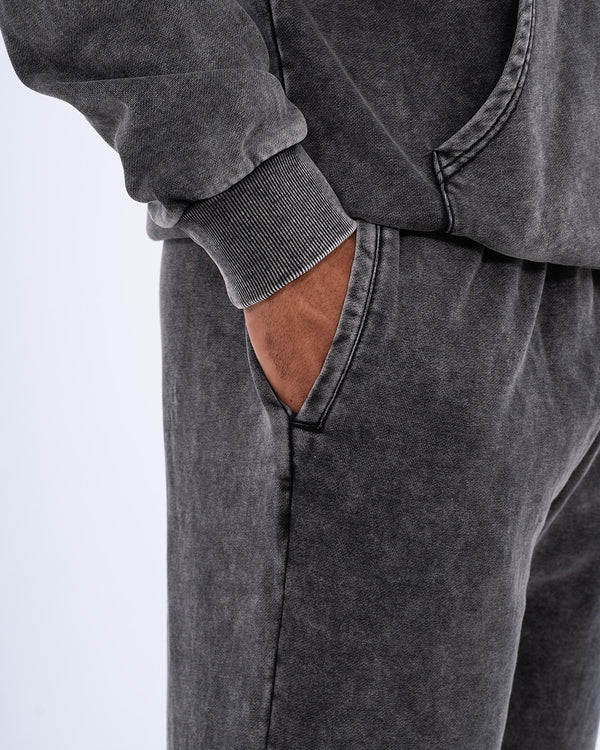 2t Sergio Tall Acid Wash Oversized Jogger (charcoal)