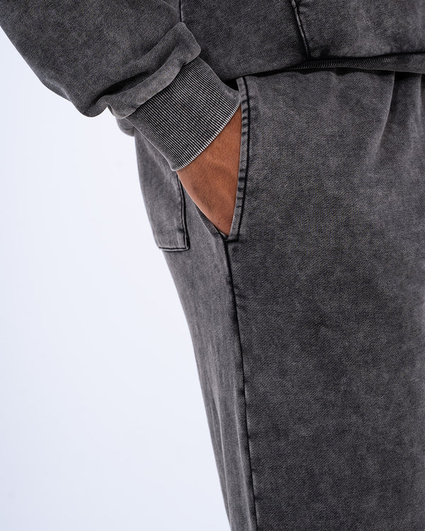 2t Sergio Tall Acid Wash Wide Leg Joggers (charcoal)