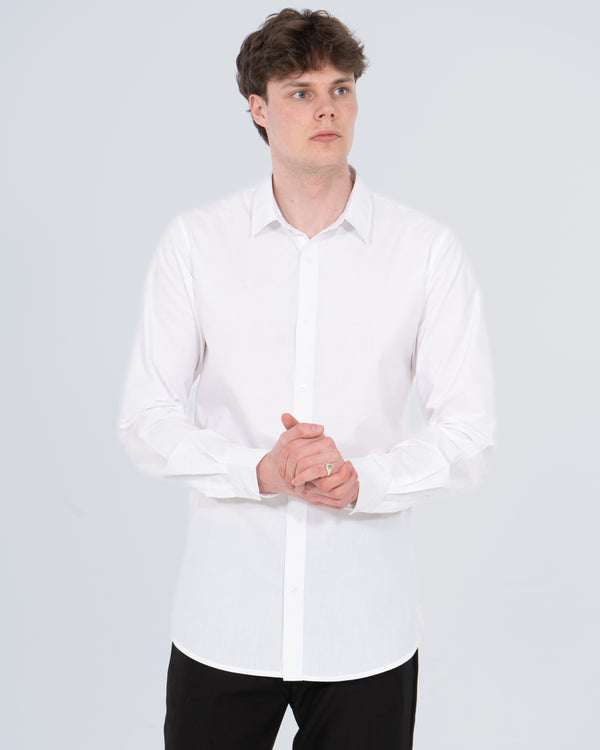 Essentalls Extra Tall Slim Fit Formal Shirt (white)