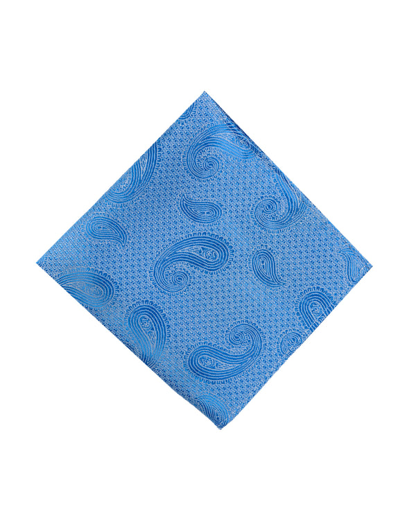 Knightsbridge Extra Long Paisley Tie Set (sky)