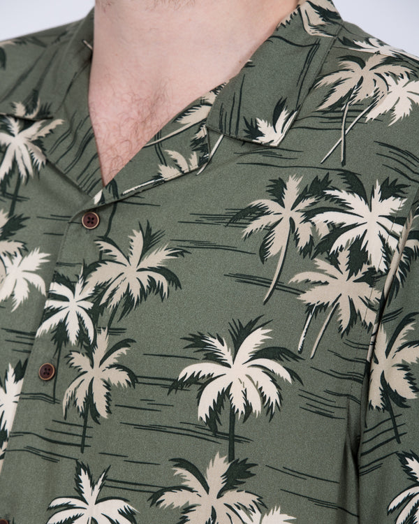 2t Dustin Short Sleeve Tall Revere Shirt (khaki palm)