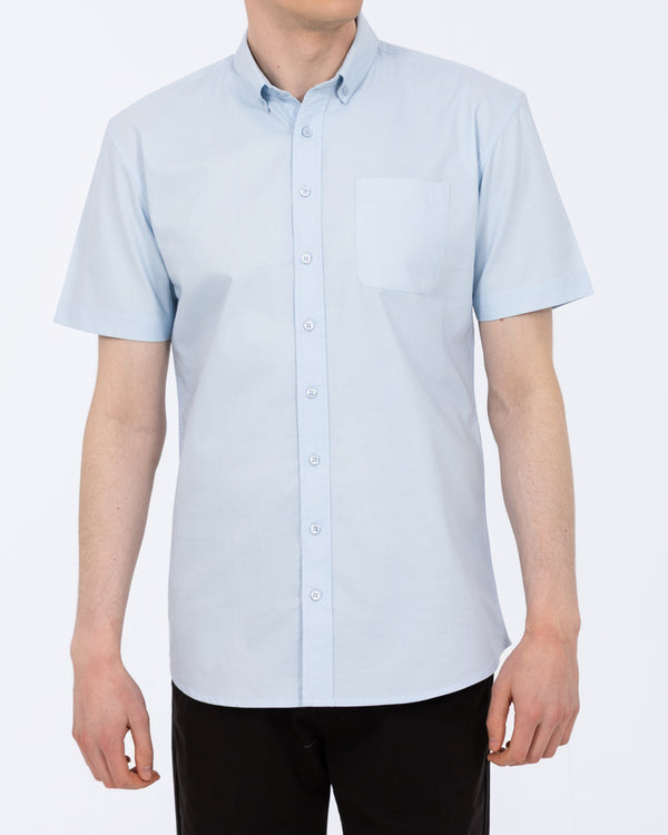 2t Tall Short Sleeve Oxford Regular Fit Shirt (sky blue)
