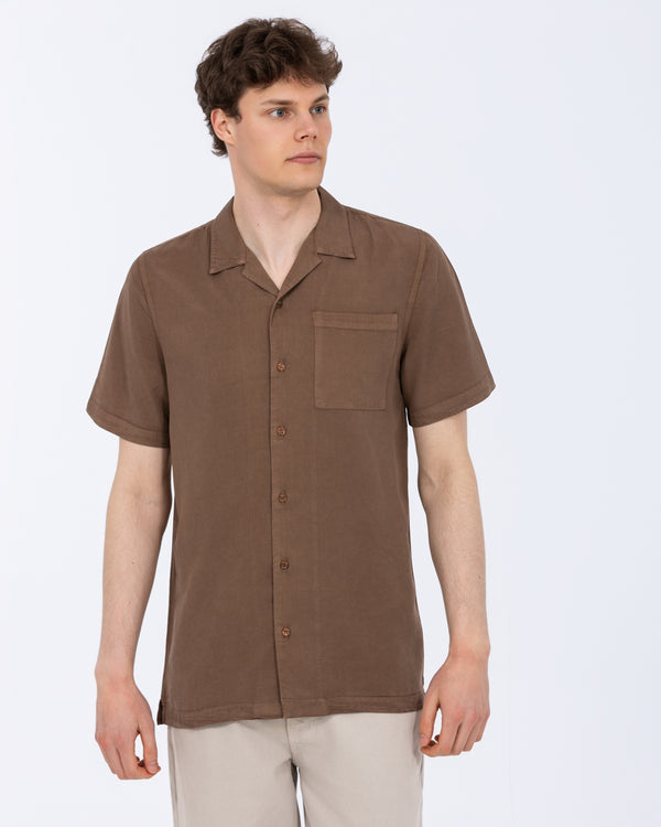 2t Reagan Tall Kurzarm Revere Hemd (mocha)