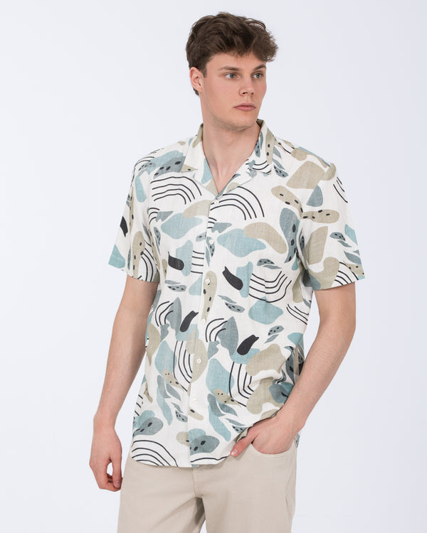 2t Rhodes Hohes Hemd mit Umlegekragen (weißes Muster)