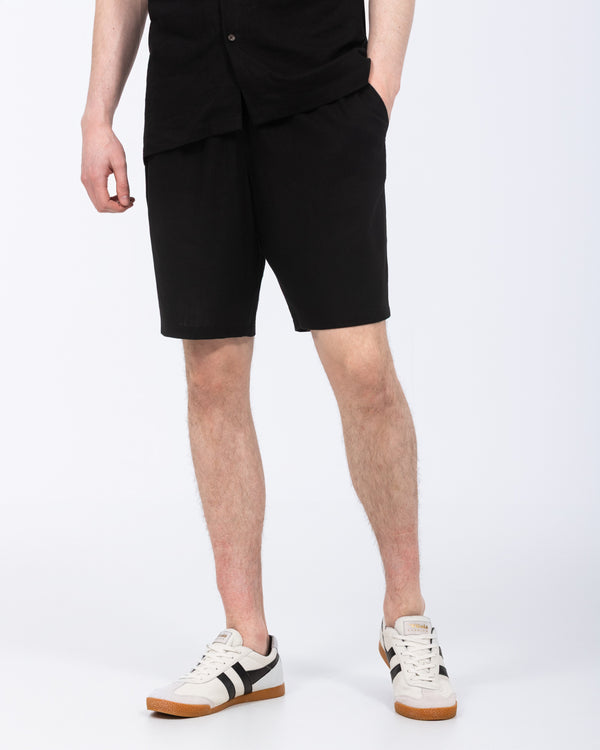 2t Tall Will Linen Blend Pull On Shorts (black)