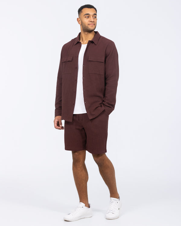 2t Tall Darius Long Sleeve Shirt (burgundy)