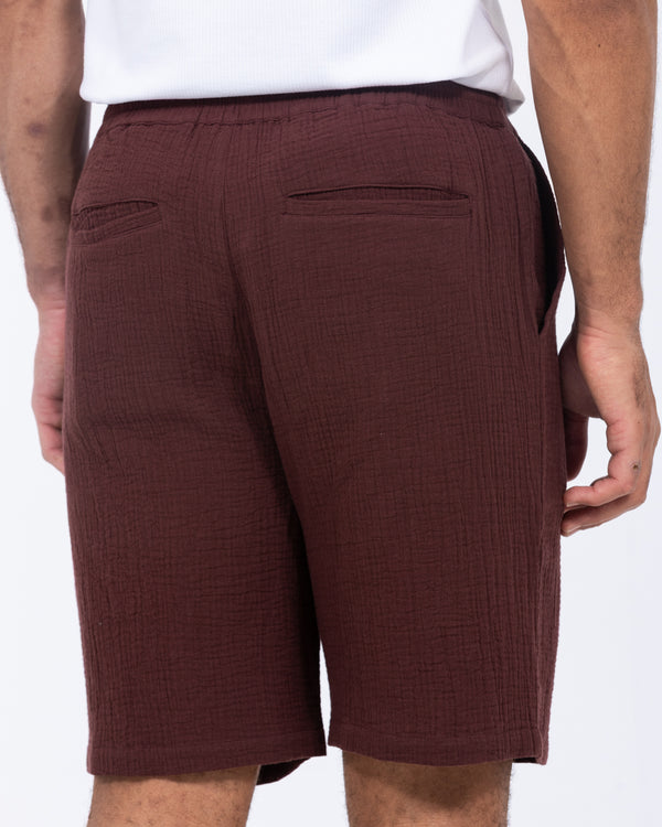 2t hoher Darius Pull On Short (burgunderrot)