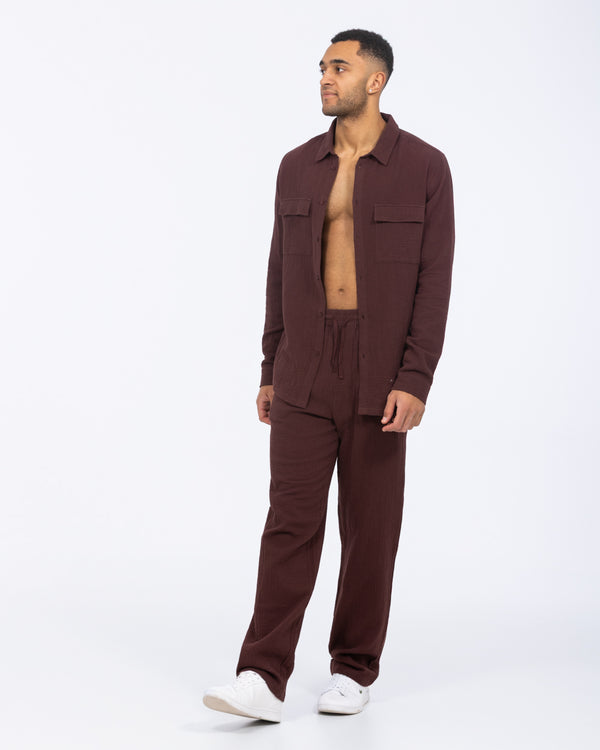 2t Tall Darius Long Sleeve Shirt (burgundy)