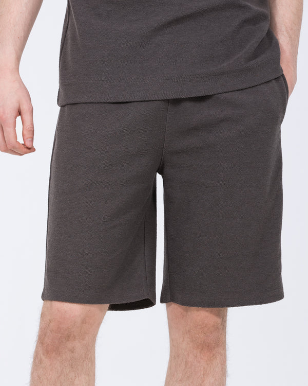 2t Kai Tall Textured Shorts (slate grey)